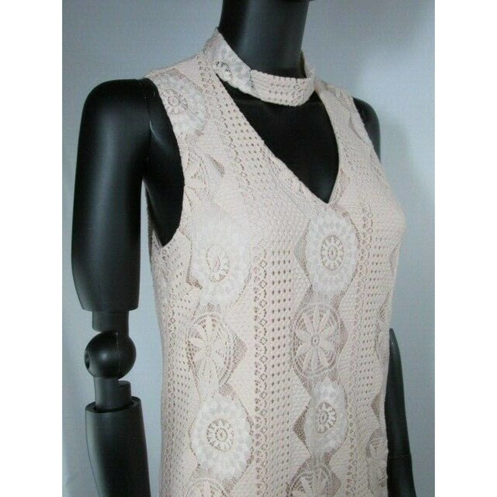 C Label High Chocker Crochet Lace Dress